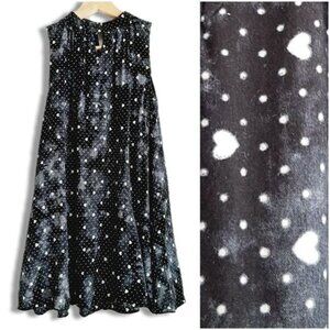 MINI MOLLY High Neck Sleeveless A-Line Dress Hearts & Dots Kids Sz 8 / M